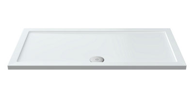 1400mm x 700mm Premium Slimline White Gloss Rectangular Shower Tray