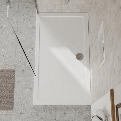 1400mm x 800mm Premium Rectangular Shower Tray - White