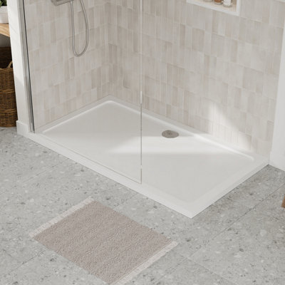 1400mm x 800mm Premium Rectangular Shower Tray - White