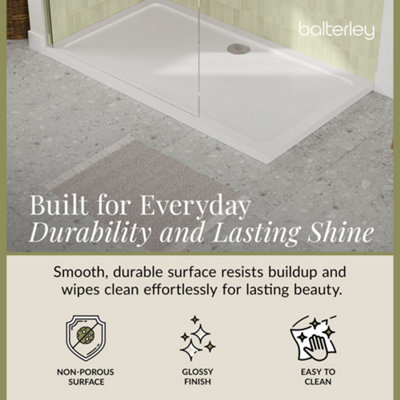 1400mm x 900mm Premium Rectangular Shower Tray - White