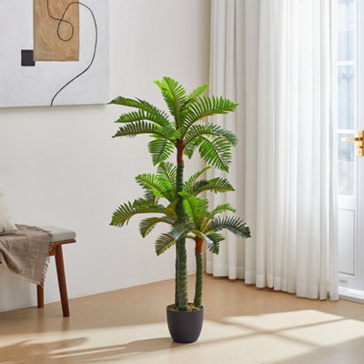 140cm H Artificial Phoenix Fern Tree in Pot for Home Outdoor Indoor