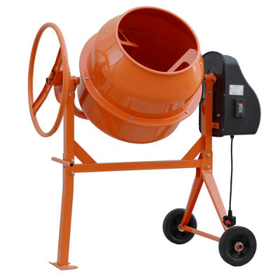 140L Heavy Duty Portable Electric Cement Mixer Dynamic Orange - 3