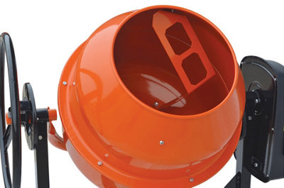 140L Heavy Duty Portable Electric Cement Mixer Dynamic Orange - 5