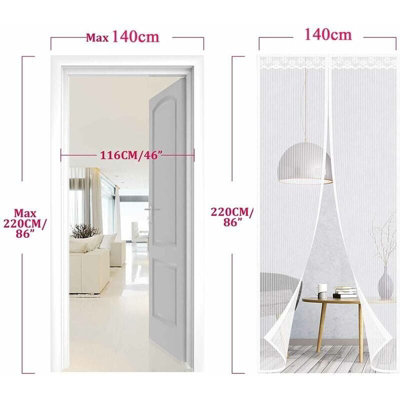 Anti Moucherons Interieur Spray Moustiquaire Sur Mesure AimantéE 175 X 195 Cm Fermeture Automatique Rideau De Porte Anti Insecte Mouche Pour Couloirs, Portes Gris Moustiquaire 80x210 Porte Fenêtre