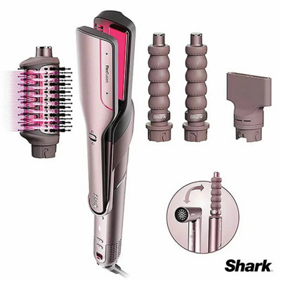 Shark Flexfusion Straight 4-In-1 Air Styler, Dryer & Ceramic Straightener Wet Or Dry Styling, Scalp Shield Mode, 1500W, Hd641Suk