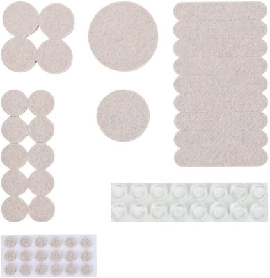 144 Pcs Ultra Adhesive Multi Size Floor Protector Pads - Felt Pads Chair Legs Furniture Feet Protection Pads