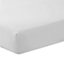 144 Thread Count Poetry Plain Dye Fitted sheet 4ft Bedding Light Grey