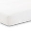 144 Thread Count Poetry Plain Dye Fitted sheet 4ft Bedding White