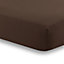 144 Thread Count Poetry Plain Dye Fitted sheet Double Bedding Chocolate