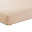 144 Thread Count Poetry Plain Dye Fitted sheet Super King Bedding Biscuit