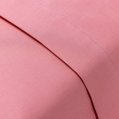 144 Thread Count Poetry Plain Dye Flat sheet Single Bedding Dusky Pink