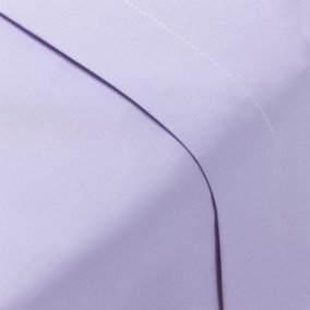 144 Thread Count Poetry Plain Dye Flat sheet Single Bedding Lilac
