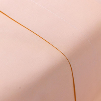 144 Thread Count Poetry Plain Dye Flat sheet Single Bedding Peach