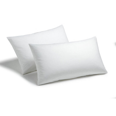 144 Thread Count Poetry Plain Dye Housewife Pillowcase Pair White