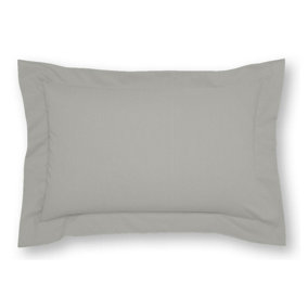 144 Thread Count Poetry Plain Dye Oxford Pillowcase Dark Grey