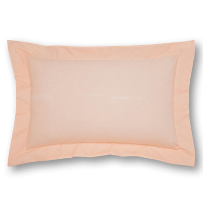 144 Thread Count Poetry Plain Dye Oxford Pillowcase Peach