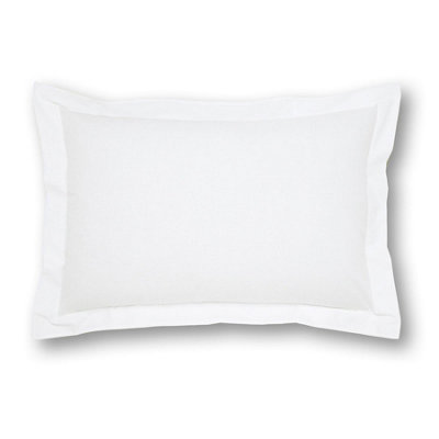 144 Thread Count Poetry Plain Dye Oxford Pillowcase White