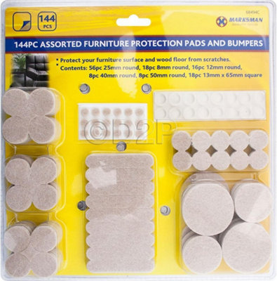 144Pc Protective Felt Pads Self Adhesive Foam Pads Furniture Pads