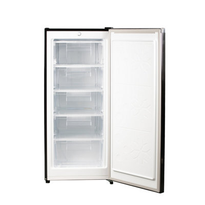 145L 55cm Black Freestanding Tall Freezer