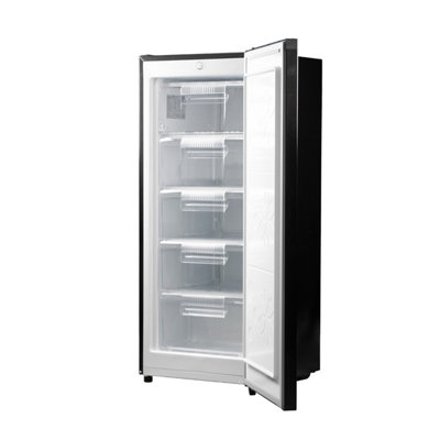 145L 55cm Black Freestanding Tall Freezer