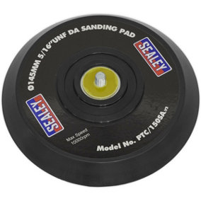 145mm DA Backing Pad for Stick-On Discs - 5/16 Inch UNF Thread - Max 10000 RPM