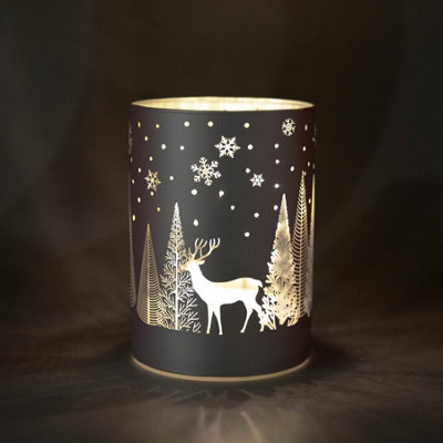 14cm Christmas Decorated Vase Led Silver Glass Vase / Forest Price Comparisons | Compare The Build