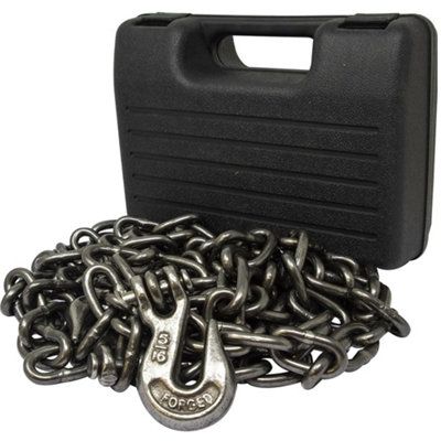 14Ft Heavy Duty Recovery Tow Towing Truckers Chain Grab Hooks With Carry Case Suitable For Garage & Workshop Diy Farmers Multi Use