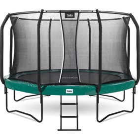 14ft Salta Green First Class Trampoline with Encloure