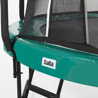 14ft Salta Green First Class Trampoline with Encloure