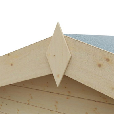 14ft x 10ft (4.26m x 3.04m) 44mm Wooden Log Cabin (19mm Tongue and Groove Floor and Roof) (14 x 10) (14x10) - 4