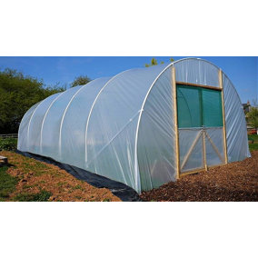 14ft x 18ft Straight Sided Polytunnel Kit, Heavy Duty Professional Greenhouse