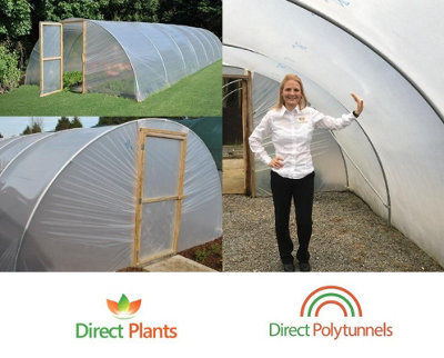 14ft x 42ft Full Curve Conventional Polytunnel Kit, Heavy Duty Professional Greenhouse