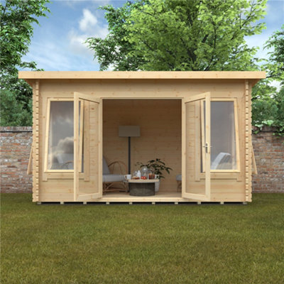 14ft x 8ft (4150mm x 2350mm) Horsforth "The Enfield" 44mm Log Cabin With 4 Opening Windows - 5