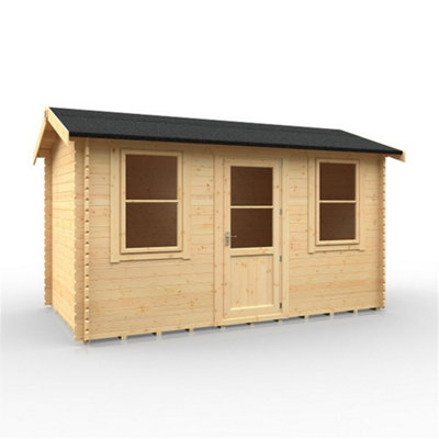 14ft x 8ft (4150mm x 2350mm) Horsforth "The Springfield" 28mm Log Cabin With 2 Opening Window