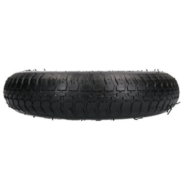 14in Red Wheelbarrow Wheel Tyre Launching 3.50 - 8 Light Weight 4ply 1in Bore - 3