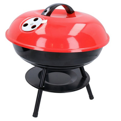 14in Round Portable Barbecue BBQ Grill Charcoal Cooking Outside Garden Camping