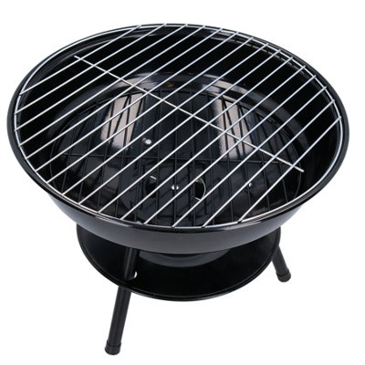 14in Round Portable Barbecue BBQ Grill Charcoal Cooking Outside Garden Camping - 3