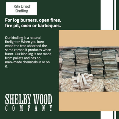 14KG 4 Bags Kindling Kiln Dried Perfect for starting open fires, charcoal, wood burning stoves, BBQ's, log burners, camp fire