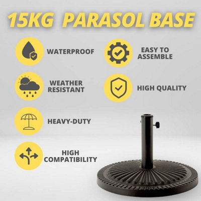 14KG Garden Round Parasol Base - 8