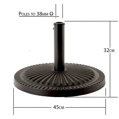 14KG Garden Round Parasol Base - 9