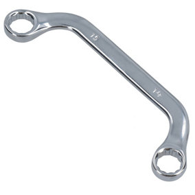 14mm + 15mm Half Moon Ring C Obstruction Spanner Wrench 12 Sided Bi-hex