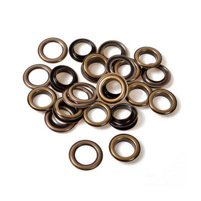 14mm Eyelets with Washers, Bronze - 50pcs