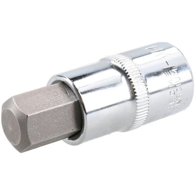 14mm Hex Bit Metric Allen Socket Male 1/2" Drive 55mm Length Strengthened Tip - 3