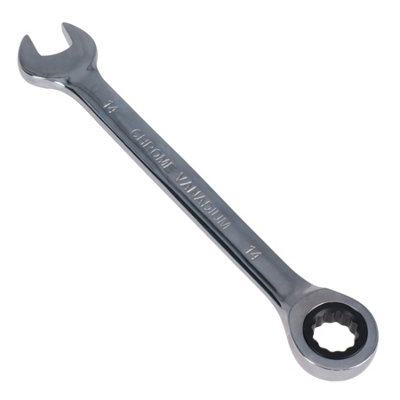 14mm Metric Combination Ratchet Ratcheting Spanner Wrench Bi-Hex 12 Sided