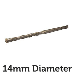 14mm x 210mm SDS Plus Crosshead Masonry Drill Bit Tungsten 4 Point Cutting Head