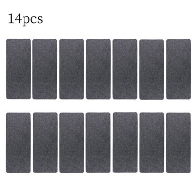 14Pcs Dark Grey Indoor Anti Slip Self Adhesive Stair Treads Floor Mat Step 55 x 20cm