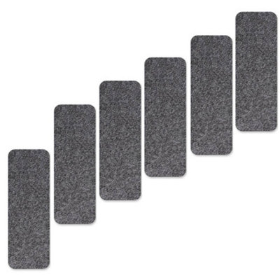 14Pcs Dark Grey Indoor Anti Slip Self Adhesive Stair Treads Floor Mat Step 55 x 20cm