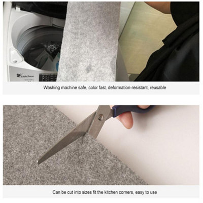 14Pcs Dark Grey Indoor Anti Slip Self Adhesive Stair Treads Floor Mat Step 55 x 20cm - 4