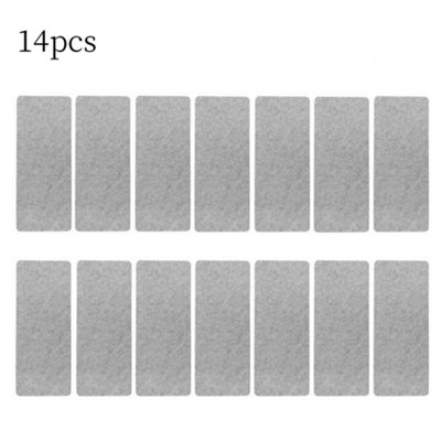 14Pcs Light Grey Rectangular Anti Slip Self Adhesive Stair Treads Floor Mat Step Runners 55 x 20cm