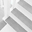14Pcs Light Grey Rectangular Anti Slip Self Adhesive Stair Treads Floor Mat Step Runners 55 x 20cm